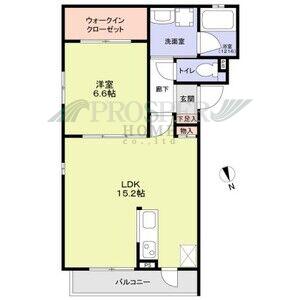 ヴァンヴェール楠根(1LDK/3階)の間取り写真