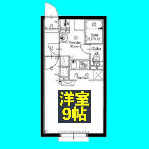 クレストタップ名古屋ウエスト(1K/1階)の間取り写真