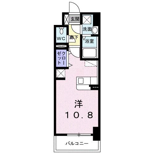 ルーカスいづろ(ワンルーム/9階)の間取り写真