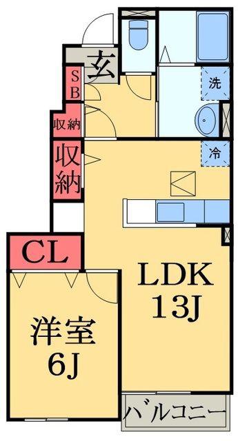 フォレヴァ(1LDK/1階)の間取り写真