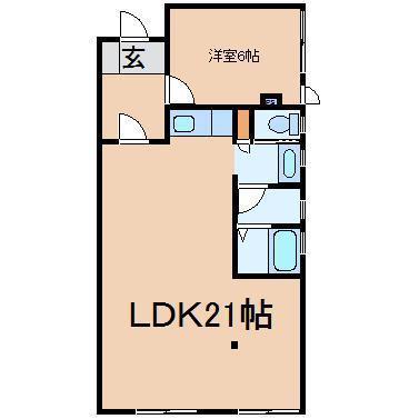 KASUMI(1LDK/1階)の間取り写真