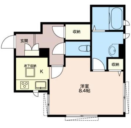 大塚6丁目戸建て(1K/1階)の間取り写真