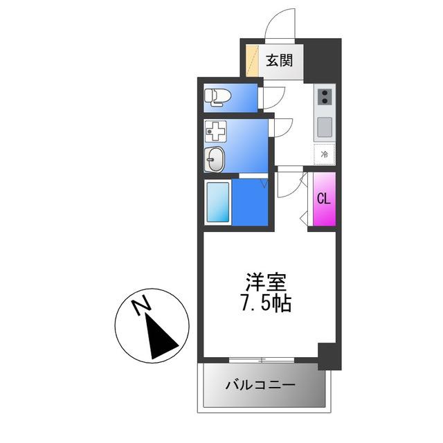 S-RESIDENCE堺浜寺BROAD(1K/10階)の間取り写真