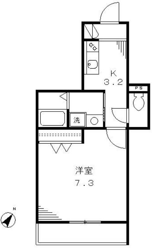メゾン デ ラ ヴィレ(1K/3階)の間取り写真