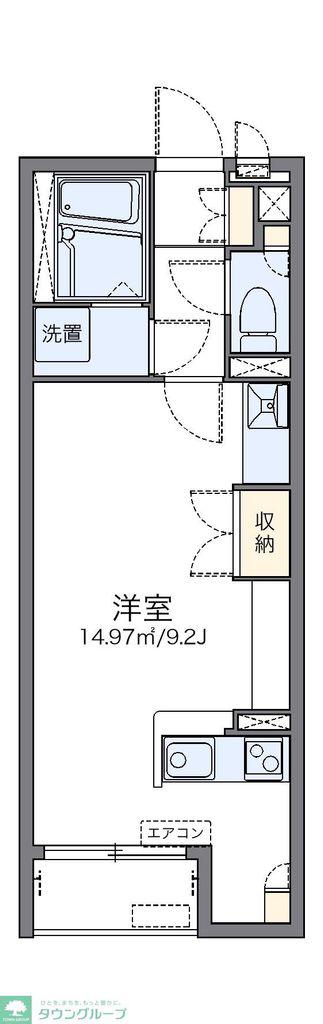 レオネクストアヴェンティーノ(ワンルーム/2階)の間取り写真
