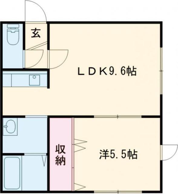 ドライエポック黄金I(1LDK/2階)の間取り写真