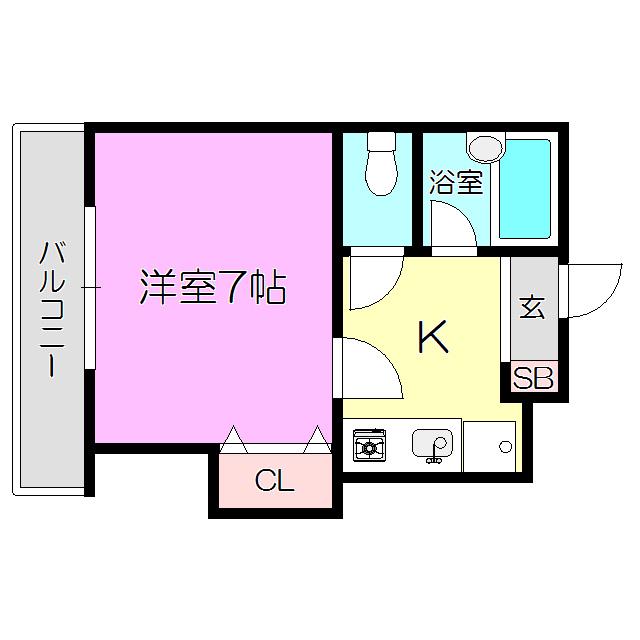 イースト新大阪(1K/4階)の間取り写真