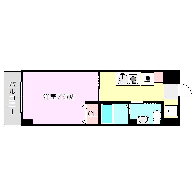 地下鉄御堂筋線 西中島南方駅 徒歩5分 9階建 築25年(1K/9階)の間取り写真