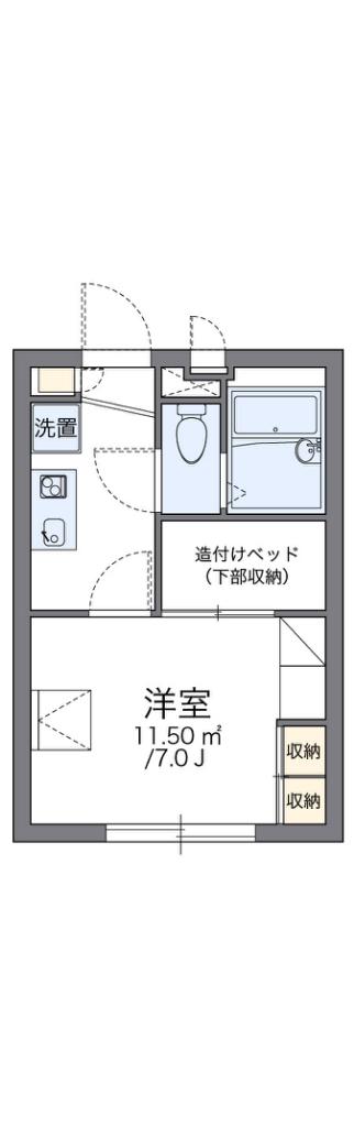レオパレスシャルマン(1K/2階)の間取り写真
