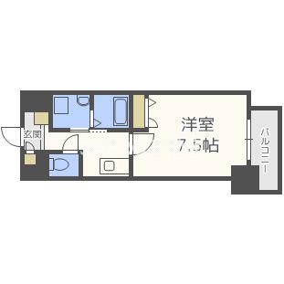 LA DOUCEUR梅田ウエスト(1K/4階)の間取り写真