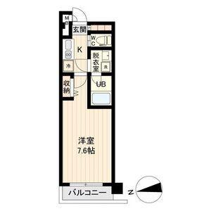 デュオフィール仙台東(1K/7階)の間取り写真
