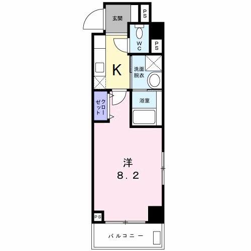 ARASAI.K.A(1K/3階)の間取り写真