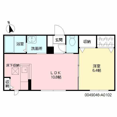 ソフィア尾ノ上(1LDK/1階)の間取り写真