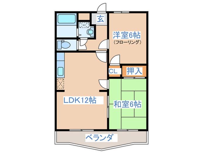 第2英光マンション(2LDK/2階)の間取り写真