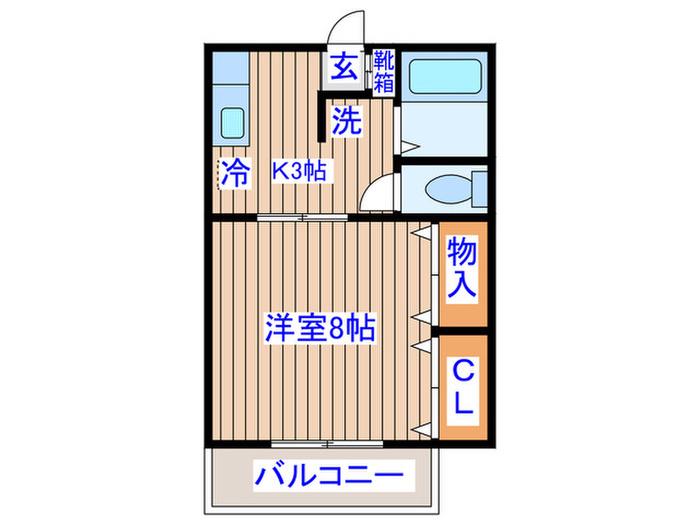 AK HOUSE(1K/1階)の間取り写真
