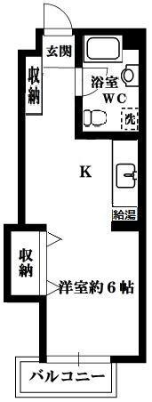 第2原嶋ビル(ワンルーム/4階)の間取り写真