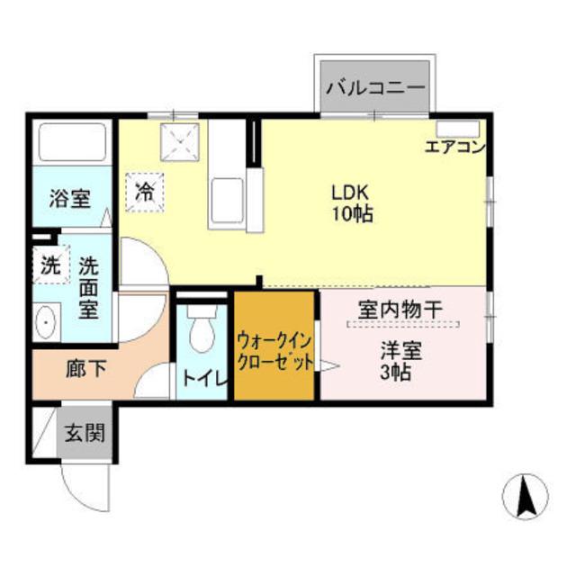 ドルチェ(1LDK/1階)の間取り写真