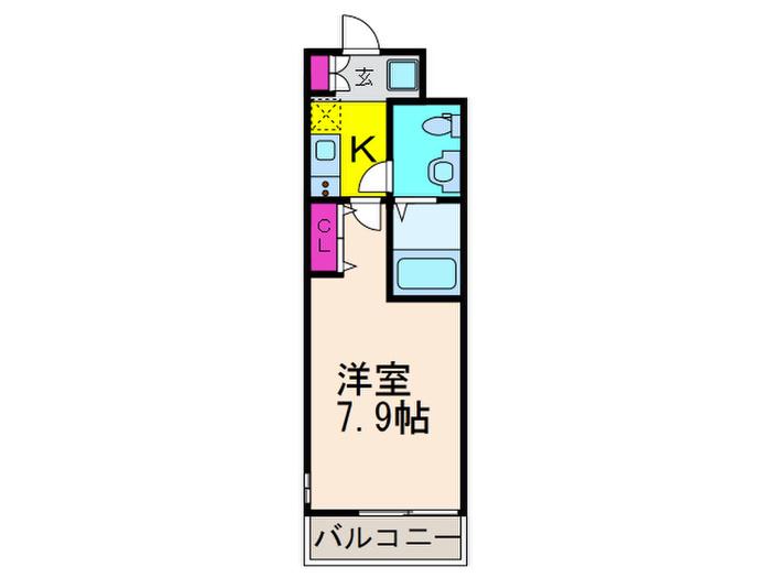 ウインズコート西緑丘(1K/3階)の間取り写真