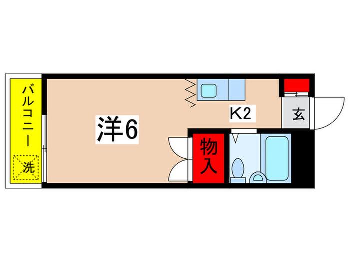 サンシャイン三輪(1K/3階)の間取り写真