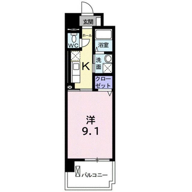 ネクサス千間台(1K/3階)の間取り写真