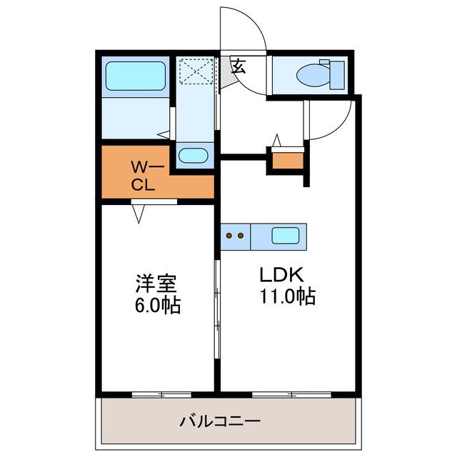 GRAN BELL OE グランベル オオエ(1LDK/3階)の間取り写真