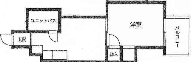 戸田家駒込マンション(1DK/5階)の間取り写真