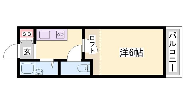 アートハイツ田寺(1K/3階)の間取り写真
