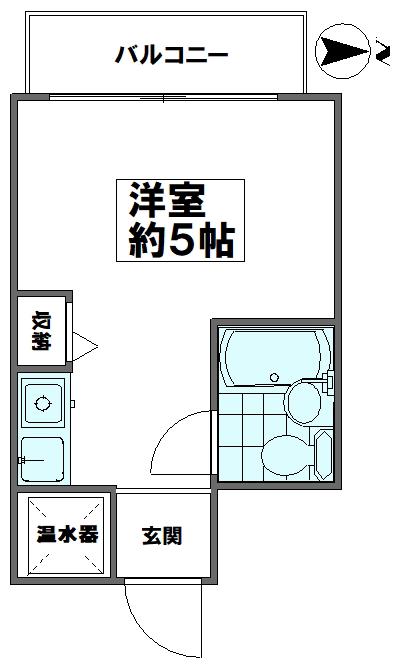 ライオンズマンション大塚第2(ワンルーム/6階)の間取り写真