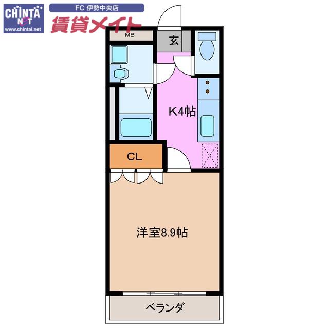 スターリィパレスI(1K/1階)の間取り写真