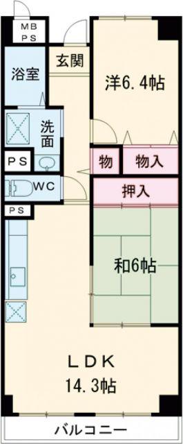 サンクラッソ神戸大開通STASION FRONT(2LDK/10階)の間取り写真