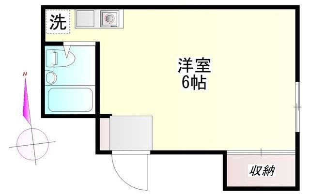 プラムハイツ(ワンルーム/1階)の間取り写真