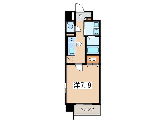 オー ラヴィーヌ(1K/5階)の間取り写真
