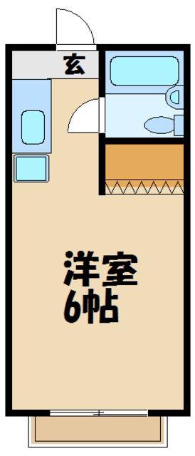 サニーコーポ守屋(ワンルーム/2階)の間取り写真