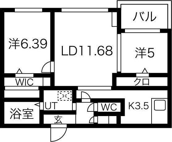 C-SELECTION STELLAI(2LDK/5階)の間取り写真