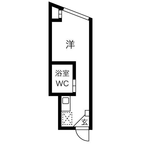 ドーム桜山(ワンルーム/4階)の間取り写真