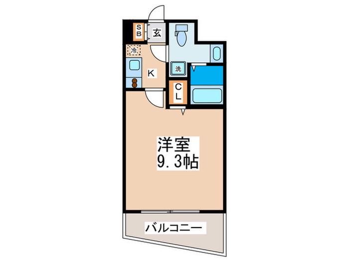 セレニテ日本橋SUD(1K/10階)の間取り写真