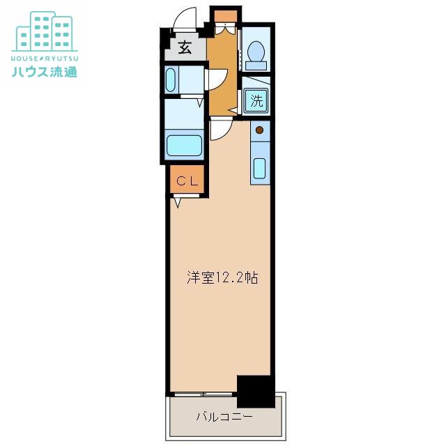 リード浜町(ワンルーム/10階)の間取り写真