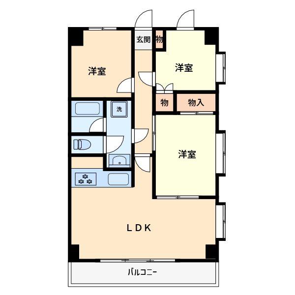FOREST MANSION武蔵浦和(3LDK/1階)の間取り写真