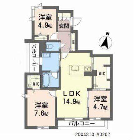 メゾン・ド・アマルフィ I・II棟(3LDK/3階)の間取り写真