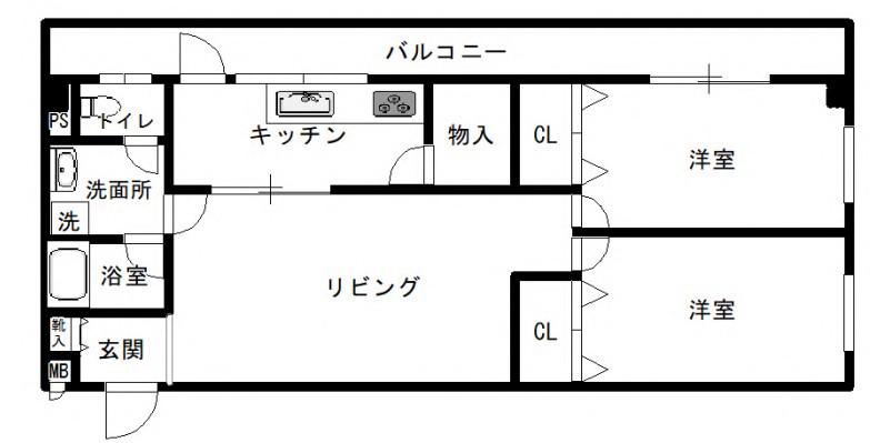 DELCCS駒込染井(2LDK/3階)の間取り写真