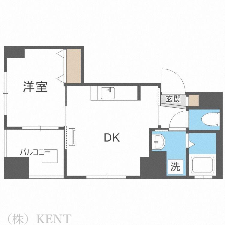 メゾン・ド・ヴィレ桑園旧サムティ桑園通(1LDK/10階)の間取り写真