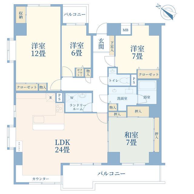 ライオンズガーデン西浦和 A棟(4LDK/11階)の間取り写真
