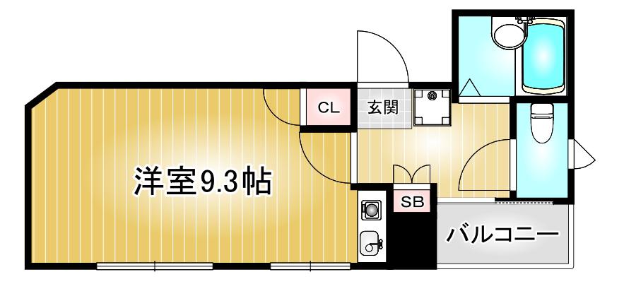池下ヤママンビル(ワンルーム/4階)の間取り写真
