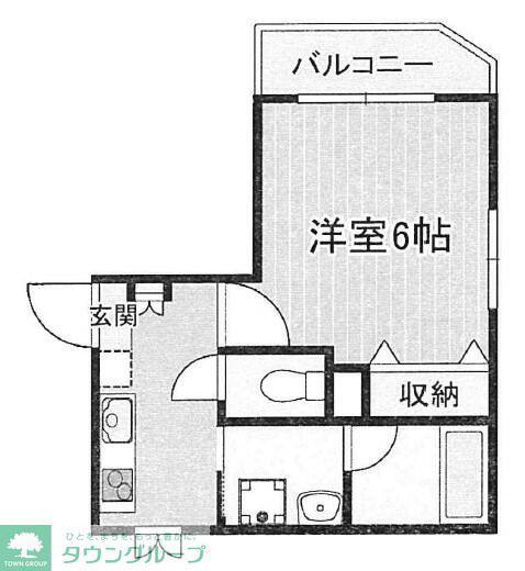 アーバンステージ南流山(1K/3階)の間取り写真