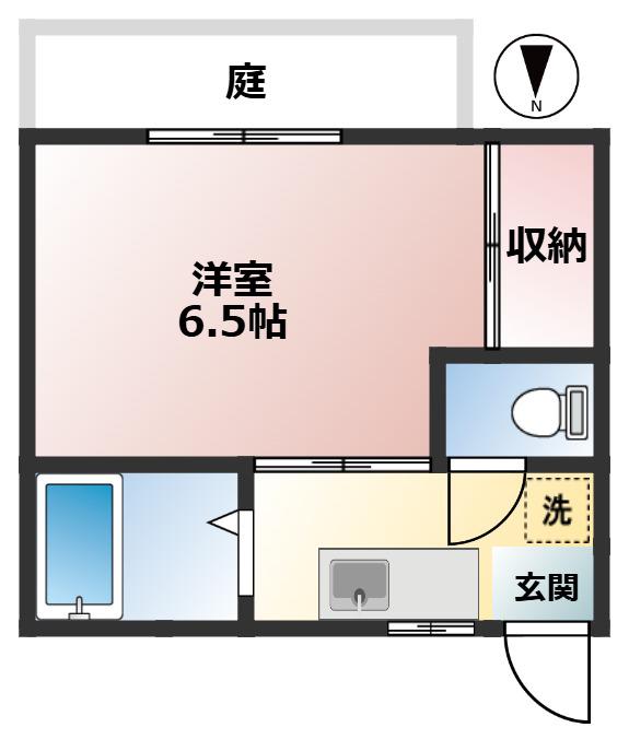 サニーハイム(1K/1階)の間取り写真