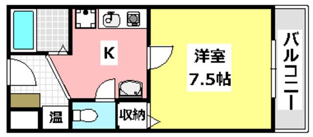 ステージ(1K/3階)の間取り写真