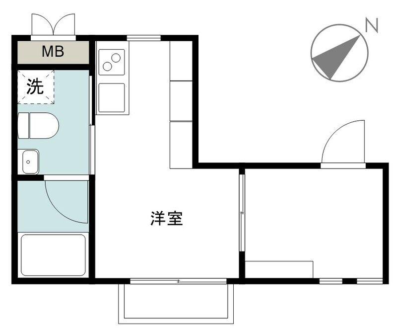 えんぷらす滝野川(ワンルーム/2階)の間取り写真