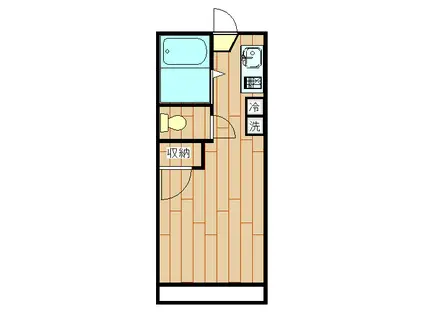 シティハウス幕張 家電・ネット込み(ワンルーム/2階)の間取り写真