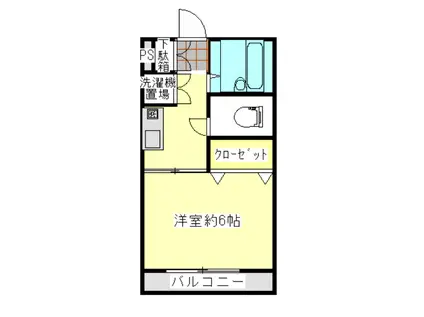 ヴィブレ栗本Aタイプ(1K/3階)の間取り写真