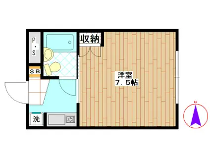 武井ビル(1K/2階)の間取り写真